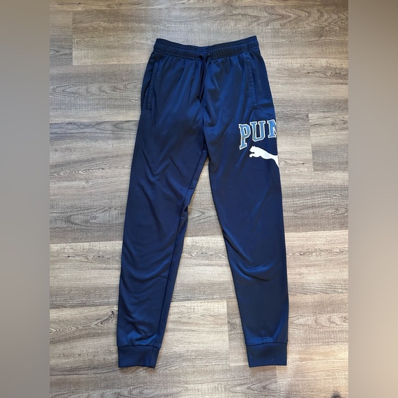 Boys XL PUMA Dark Blue Track Pants - Picture 1 of 3